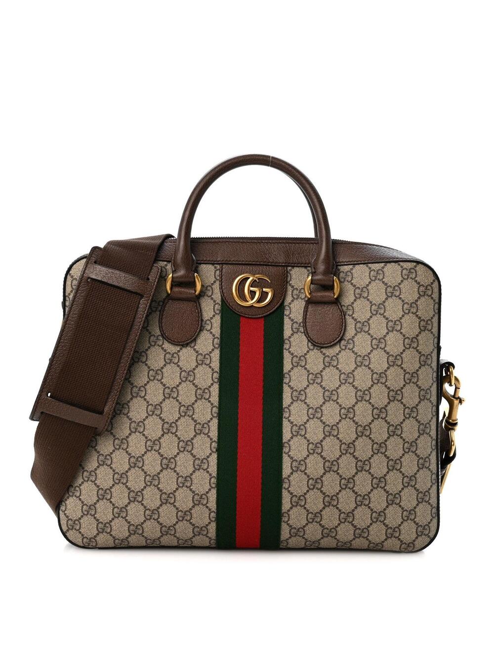 Gucci Gg Supreme Textured Calfskin Web #343861G13B